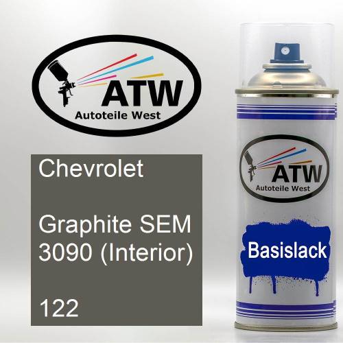 Chevrolet, Graphite SEM 3090 (Interior), 122: 400ml Sprühdose, von ATW Autoteile West.